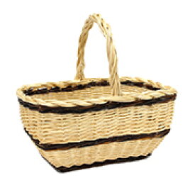 フランス柳バスケット パニエ レクタングルS【手づくりのぬくもり　かご　収納　インテリア　長持ち　じょうぶ　伝統　手作り　カゴ　バスケット　フランス製】