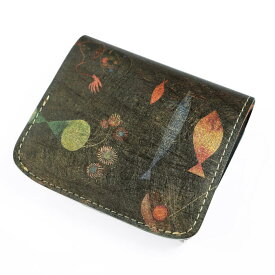 【小さい財布】ミニ財布 小さいふ。コンチャ アートシリーズ「バウシリーズ-水族館-」 日本製 本革 財布 ユニセックス