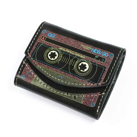 【小さい財布】ミニ財布 小さいふ。ペケーニョ アートシリーズ「CASSETTE STORE DAY2020」 日本製 本革 財布 二つ折り財布 コンパクト ユニセックス