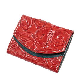 【小さい財布】ミニ財布 小さいふ。ペケーニョ イタリアンレザー ダリシリーズ 「レッド」 日本製 本革 財布 二つ折り財布 コンパクト ユニセックス