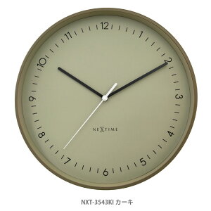 掛け時計 壁掛け時計 NEXTIME Berlin L ベルリン | サイレント ウォールクロック シンプル モダン おしゃれ インテリア 見やすい 時計 NXT-3543 ラベンダー ミントグリーン カーキ かけとけい クロッ