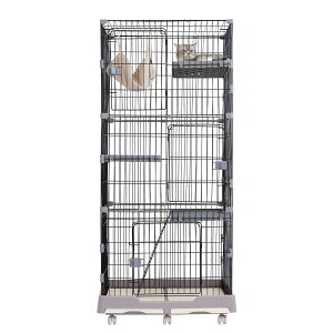 【10/31まで〜先着15%OFFクーポン!!】\楽天1位・7冠達成/猫ケージ キャットケージ 3段 猫ゲージ キャットゲージ ペットケージ 多頭飼い 大型 脱走防止 留守番 ハンモック付き 梯子付き ド