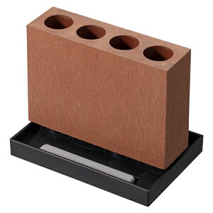 【T】karari アンブレラスタンド4本用スリム ブラウン