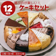 (日時指定可能)　12種類の味が楽しめる 12種のケーキセット 7号 21.0cm カット済み 送料無料(※一部地域…
