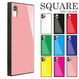 iPhone17 17Pro ケース 16 16e 16Pro 16ProMax 16Plus ケース iPhone 15 pro max ケース 背面ガラス スクエア 四角 強化ガラス 軽量 おしゃれ カラー おしゃれ 海外 トレンド シンプル カラー デザイン ビビット パステル 大人カラー 大人
