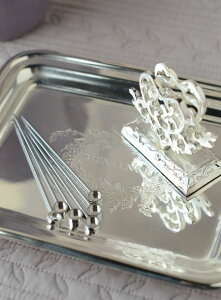 【OUTLET CT10 訳あり品】シルバーメタル BIENVENUE MAIL TRAY 14379【COTE TABLE フランス】