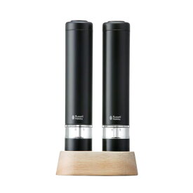Russell Hobbs 電動ミル ソルト＆ペッパー・ミニ　2色【ラッセルホブズ 塩こしょう ソルト ペッパー スパイス 電池 自動 シルバー ブラック 黒 小さいサイズ】