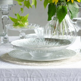 【在庫あり】アイスベルク フラッシュ　Eisberg -FLASH-　ワイドリムクーププレート24cm　2色　EB2442【トルコ製 ガラス食器 おしゃれ おもてなし パーティー お皿 デザート皿 サラダ皿 ハット型】