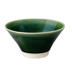 【OUTLET WA12 訳あり品】】隠れ窯 梁山 RYOZAN ヌードルボール 21cm RZ2043【磁器 日本製 グリーン 深緑 織部色 シリーズ 美濃焼】