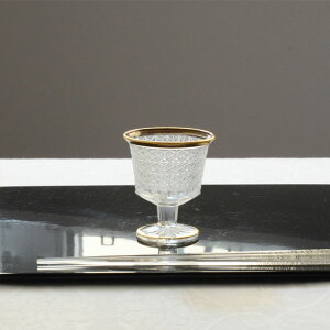 菊籠目 高杯 クリア&金付【ガラス食器 和モダン おしゃれ 和食器 洋食器 おもてなし 酒器 杯 盃 アミューズ オードブル パーティー】003