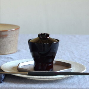 【食洗機対応】 うつわ UTUWA 2.6寸杵型小吸椀 溜内黒 715-6-936【耐熱 お椀 汁椀 吸い物椀 木製 食洗器可 正月】