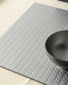 アジロ　プレート　黒＆ブロンズ（銀）【日本製 和モダン おもてなし 折敷 ランチョンマット プレイスマット ランチマット テーブルマット 漆器 和風 おしゃれ】003