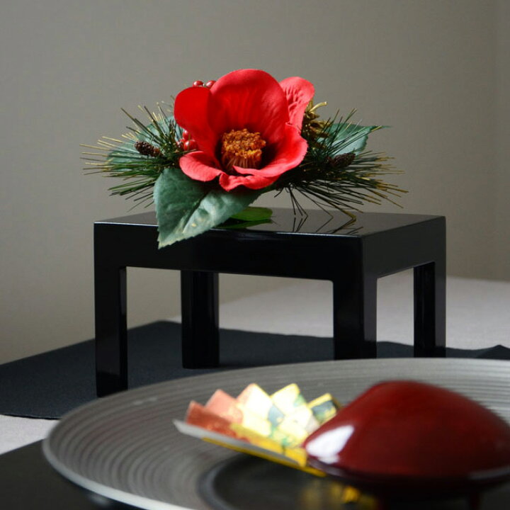 楽天市場】黒塗 ミニ飾り台 ロータイプ【日本製 花器 花材 フラワー 