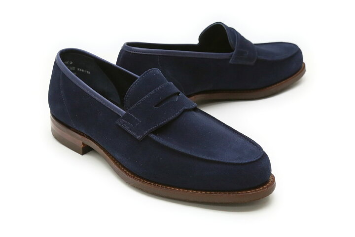 楽天市場】クロケット&ジョーンズ ローファー ネイビー スエード  