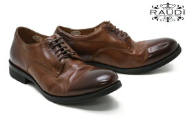 【平日10時までのご注文で即日出荷！】 ラウディ / RAUDi メンズ カジュアルシューズ 82105br プレーントゥ ブラウン