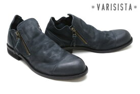ヴァリジスタ / VARISISTA メンズ カジュアルシューズ z1011bk Wジップショートブーツ ブラック 国産(日本製)