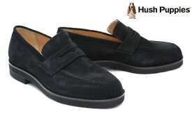 ハッシュパピー / Hush Puppies メンズ カジュアルシューズ m-104tbk スエードローファー ブラック 国産(日本製) 雨天