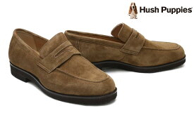 【25日限定！エントリー＋RカードでPt20倍】ハッシュパピー / Hush Puppies メンズ カジュアルシューズ m-104tdbr スエードローファー ダークブラウン 国産(日本製) 雨天