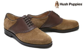 【25日限定！エントリー＋RカードでPt20倍】ハッシュパピー / Hush Puppies メンズ カジュアルシューズ m-184tdbr 内羽根サドルシューズ ダークブラウン 国産(日本製) 雨天