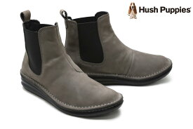 【25日限定｜エントリー＋RカードでPt21倍】ハッシュパピー レディース サイドゴアブーツ ヌバック グレー Hush Puppies l-6100tgynub