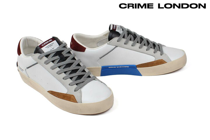 楽天市場】クライムロンドン メンズ スニーカー ディストレス ホワイト  