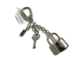 【スペシャル】Coach コーチ キーホルダー キーチェーン チャーム ロック&キー 63633 シルバー【新品】COACH LOCK & KEY Key Ring Keychain FOB (Style F63633) SV/SV