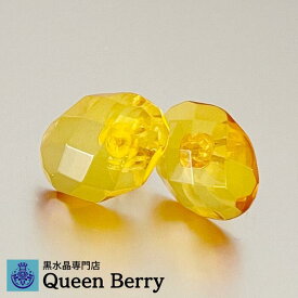 パワーストーン ピアス 天然石 【琥珀】 アンバー 18金 キャッチ式ピアス カット キラキラ 健康 金運 良いエネルギーの循環長さ14ミリ程度 幅10ミリ 厚さ4．6ミリ程度