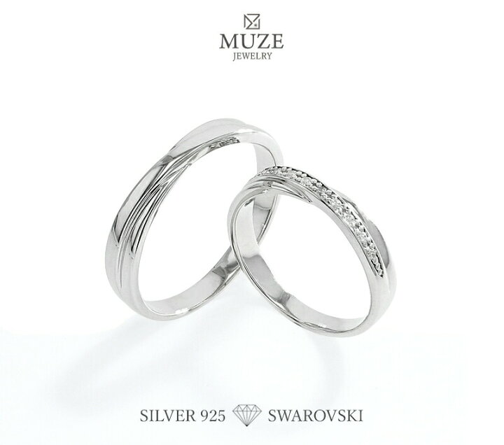 楽天市場】MUZE JEWELRY スワロフスキー ペアリング SWAROVSKI 結婚 