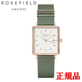 ★【店頭在庫処分】40％OFF 正規品 ROSEFIELD ローズフィールド The Boxy クォーツ レディース腕時計 QOGRG-Q027