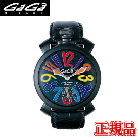 【最大24回払いまで無金利】GAGA MILANO ガガミラノ MANUALE 48MM PVD/カーボン 手巻き機械式 スモールセコンド[6時位置] ユニセックス 送料無料 5012.03S