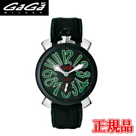 【10%クーポン！4月18日0時～21日9:59】【最大24回払いまで無金利】GAGA MILANO ガガミラノ MANUALE 48MM PVD/カーボン 手巻き機械式 スモールセコンド[6時位置] ユニセックス 送料無料 5013.02S