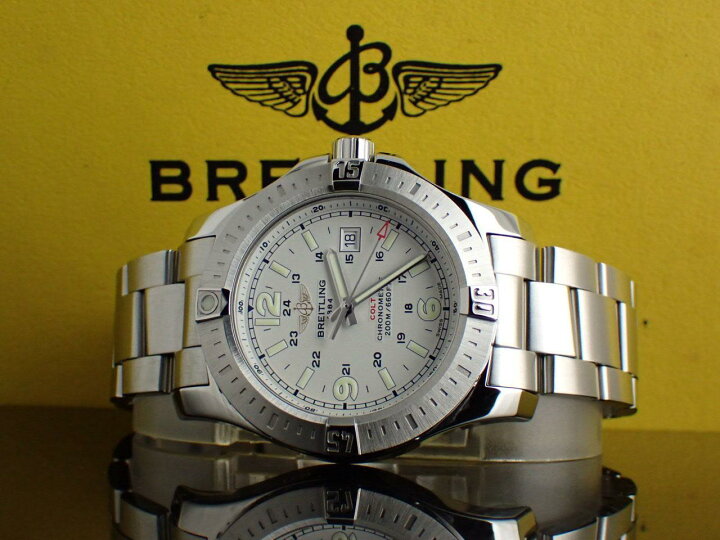 楽天市場】ブライトリングコルトクォーツSSブレスホワイト文字盤メンズ  