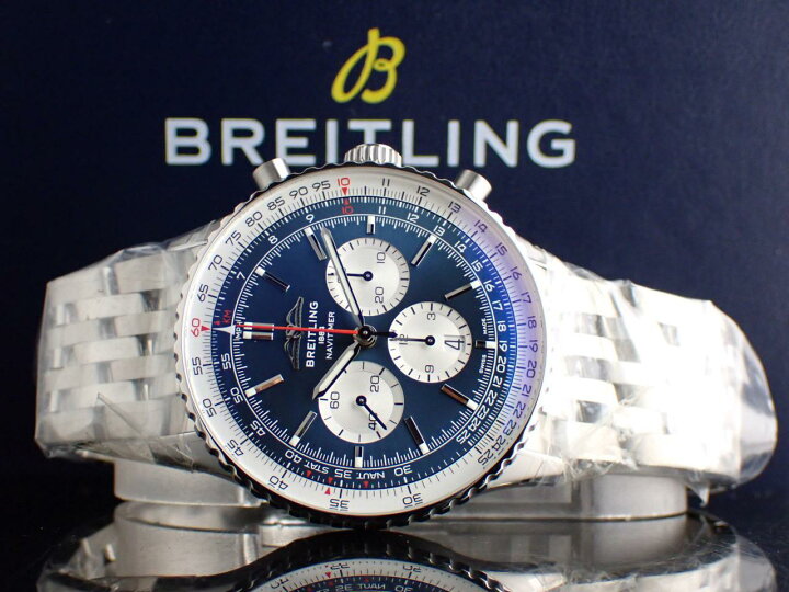 楽天市場】ブライトリング ナビタイマー B01 クロノグラフ 46 ブルー  
