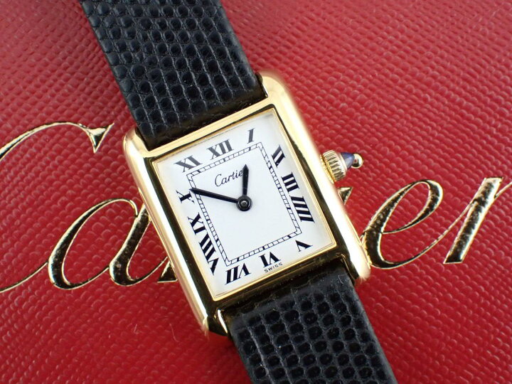 楽天市場】カルティエ 希少 初期 マストタンク SM 手巻き ホワイト文字  