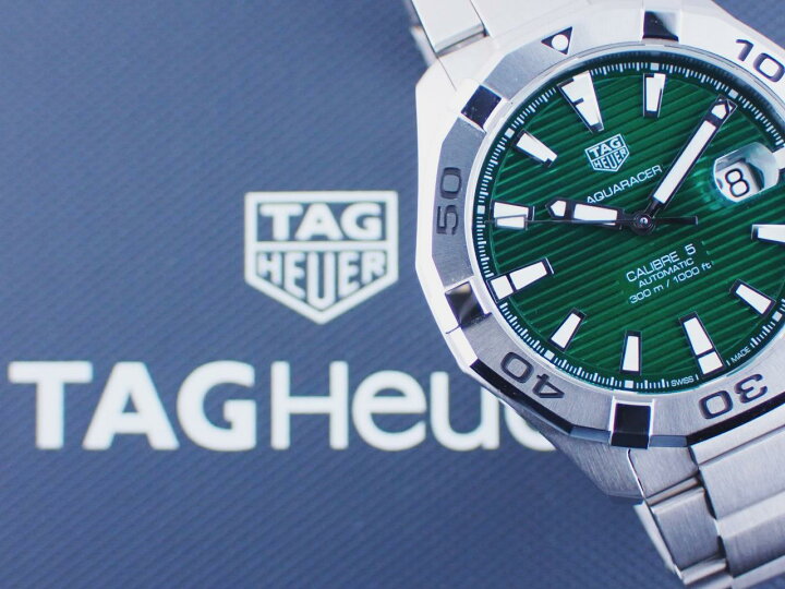 楽天市場】タグホイヤー アクアレーサー キャリバー5 グリーン文字盤  