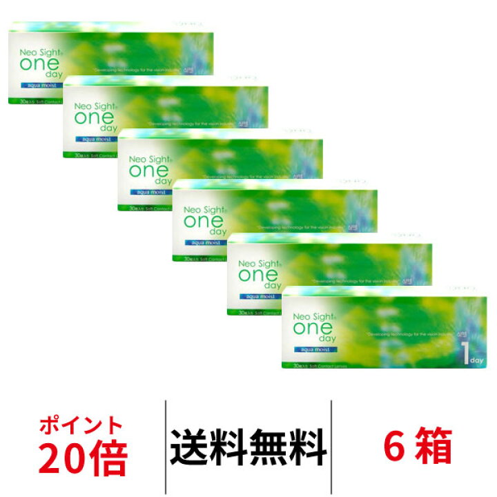 楽天市場】送料無料☆[6箱] ネオサイトワンデーアクアモイスト 6箱 