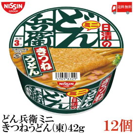 送料無料 日清 どん兵衛 きつねうどん（東）ミニ 42g ×1箱【12個】