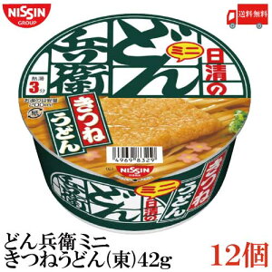 送料無料 日清 どん兵衛 きつねうどん(東)ミニ 42g ×1箱【12個】