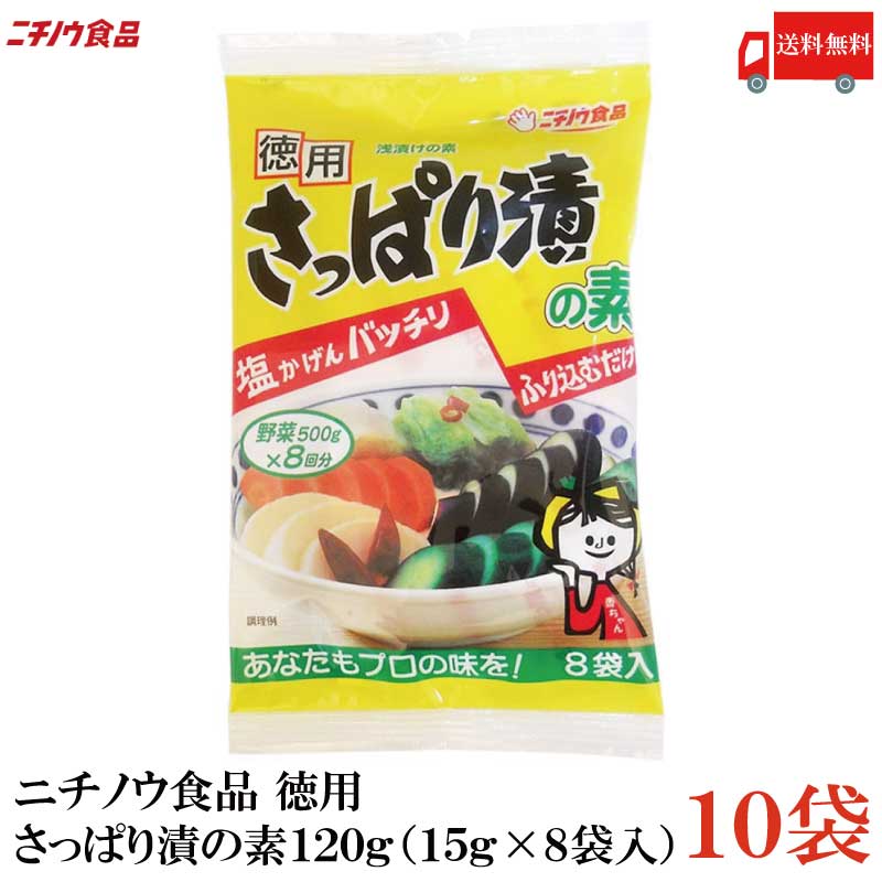 送料無料 ニチノウ食品 徳用 さっぱり漬の素 120g(15g×8袋入)×10袋