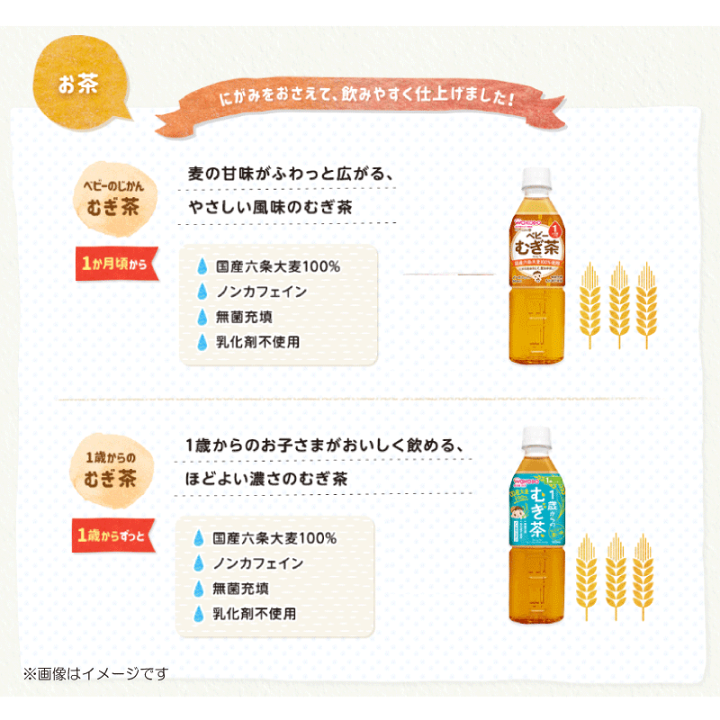 楽天市場】和光堂 1歳からのむぎ茶 500ml ×1箱【24本】（ノンカフェ