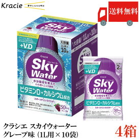 送料無料 クラシエ スカイウォーター グレープ味 （1L用×10袋）×4箱【Sky water 鉄分補給 スポーツドリンクパウダー】