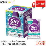 送料無料 クラシエ スカイウォーター グレープ味 （1L用×10袋）×16箱【Sky water 鉄分補給 スポーツド…