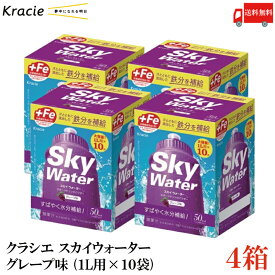 送料無料 クラシエ スカイウォーター グレープ味 （1L用×10袋）×4箱【Sky water 鉄分補給 スポーツドリンクパウダー】