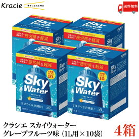 送料無料 クラシエ スカイウォーター グレープフルーツ味 （1L用×10袋）×4箱【Sky water クエン酸3000mg スポーツドリンクパウダー】