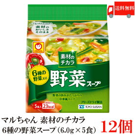 送料無料 マルちゃん 素材のチカラ 野菜スープ (6.0g×5食)×12袋入 東洋水産