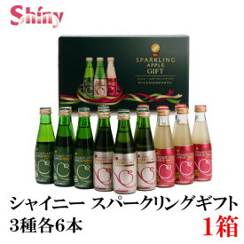 シャイニー　スパークリングアップル 詰合せ 3種×各6本 SP-A (青森県産りんごジュース ギフト)