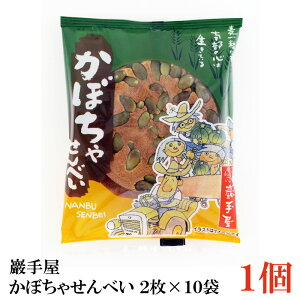 巖手屋 かぼちゃせんべい 2枚入×10袋 (南部せんべい 岩手屋 小松製菓)
