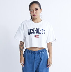 アウトレット価格 DC ディーシー シューズ 23 WS ARCH LOGO CROPPED SS ウィメンズ Tシャツ Tシャツ ティーシャツ