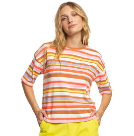 アウトレット価格 ROXY ロキシー 【ROXY x KATE BOSWORTH】SURF.KIND.KATE. STRIPE TEE Tシャツ Tシャツ ティーシャツ