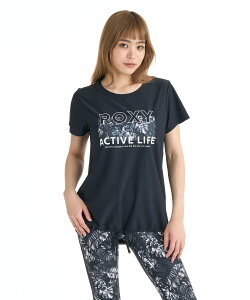 ROXY ���L�V�[ FITNESS BREEZE FLOW S/S TEE T�V���c DRY/UV�J�b�g T�V���c �e�B�[�V���c ���� �V���[�g�X���[�u